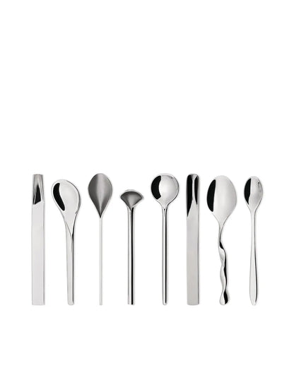 Alessi Set 8 Cucchiaini da Caffè acciaio inossidabile design contemporaneo