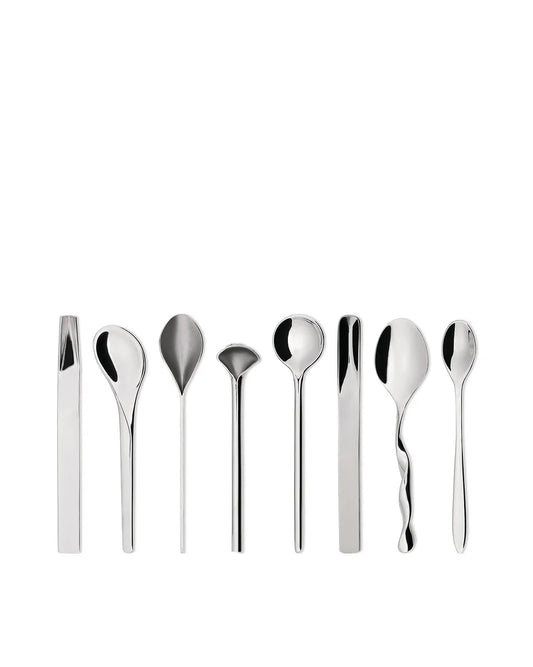 Alessi Set 8 Cucchiaini da Caffè acciaio inossidabile design contemporaneo
