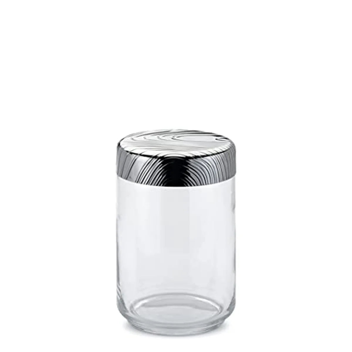 Alessi Barattolo Veneer in vetro con coperchio acciaio inossidabile, design Patricia Urquiola