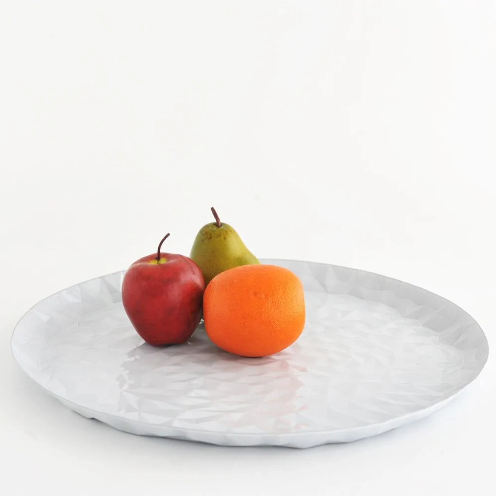 Alessi vassoio rotondo Joy acciaio colorato 40cm design Claudia Raimondo