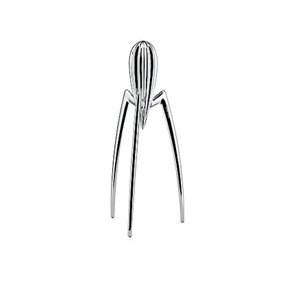 Alessi Spremiagrumi Juicy Salif alluminio Philippe Starck argento e bianco