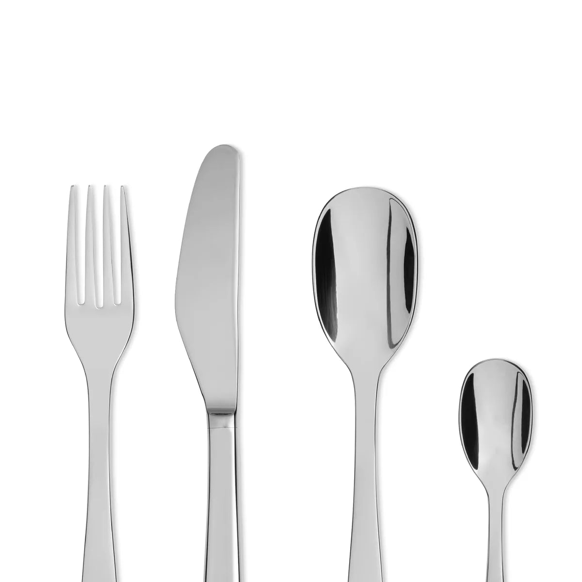 Alessi servizio 24 posate acciaio inossidabile design Jasper Morrison lucido