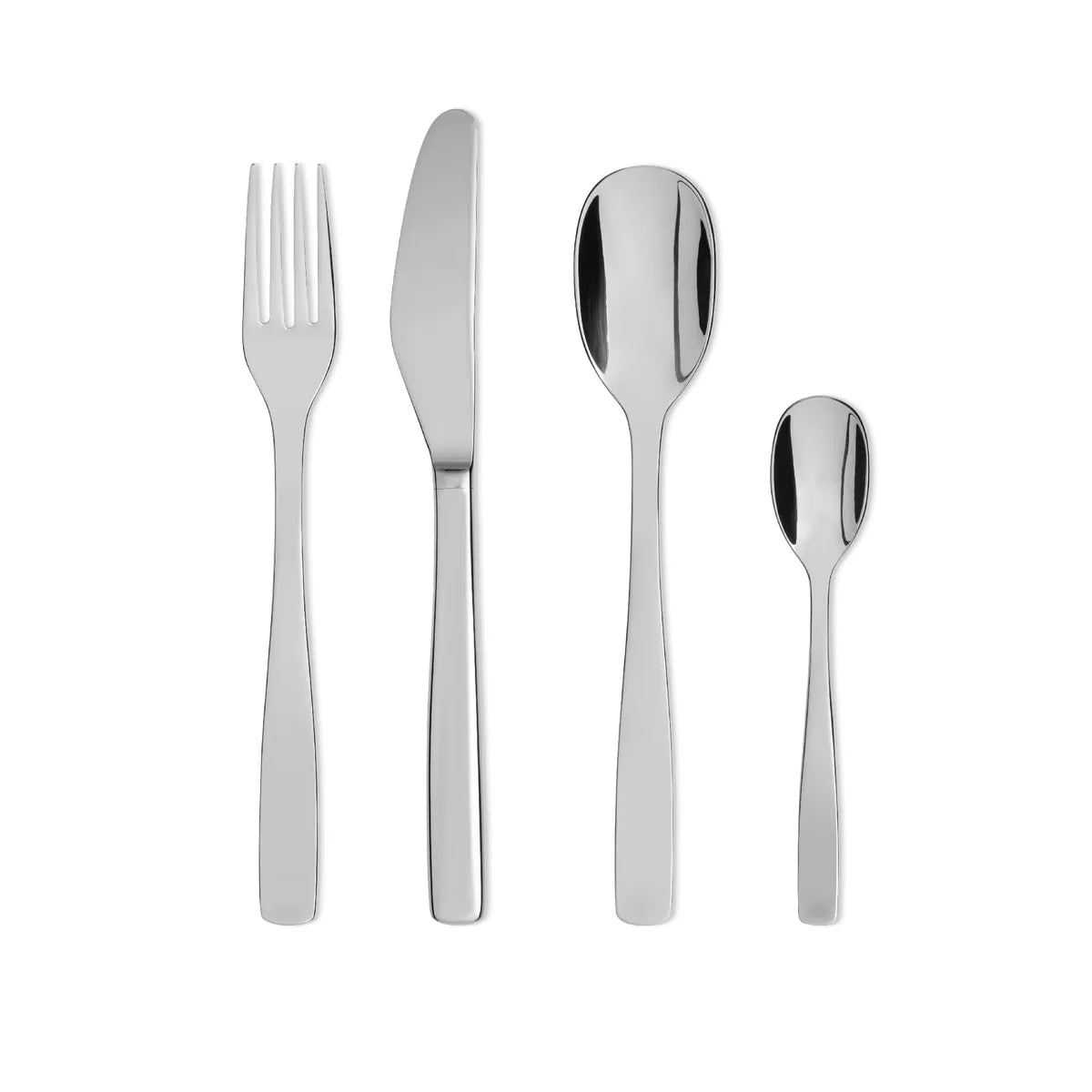 Alessi servizio 24 posate acciaio inossidabile design Jasper Morrison lucido