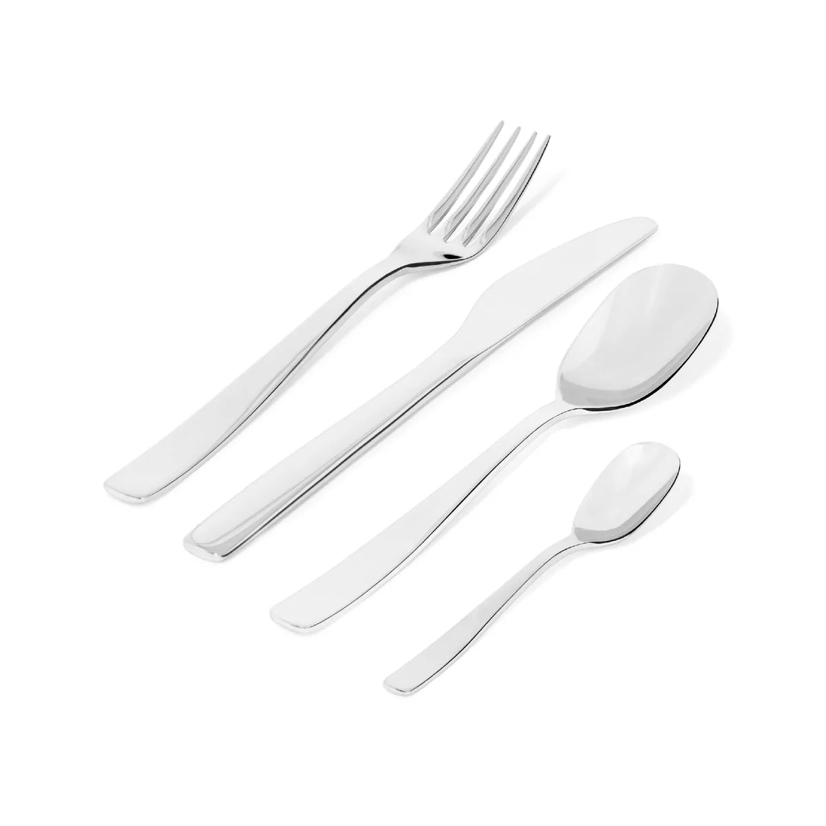 Alessi servizio 24 posate acciaio inossidabile design Jasper Morrison lucido
