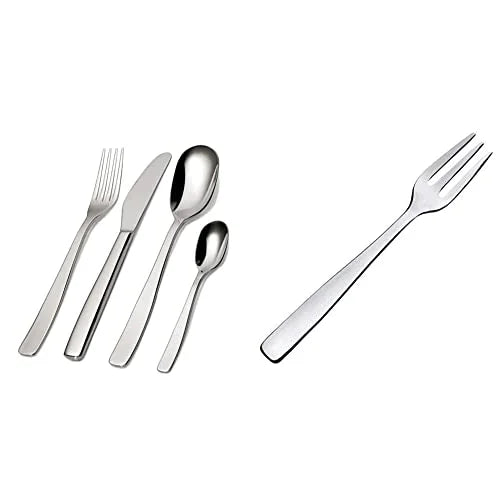 Alessi servizio 24 posate acciaio inossidabile design Jasper Morrison lucido