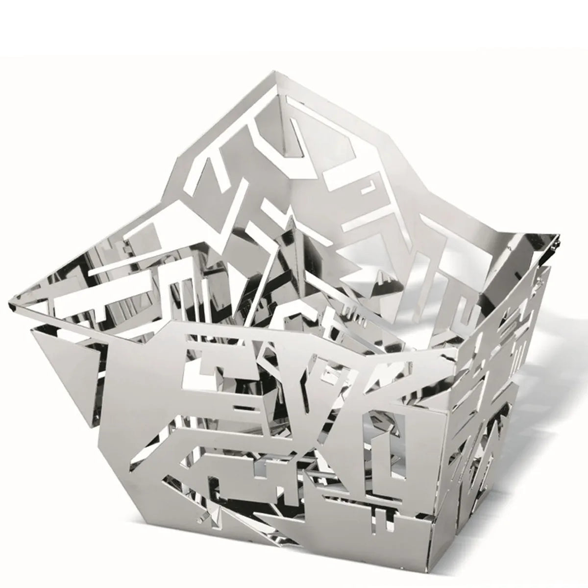 Alessi Porta Agrumi Hellraiser in acciaio inox argentato, design Karim Rashid