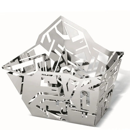 Alessi Porta Agrumi Hellraiser in acciaio inox argentato, design Karim Rashid