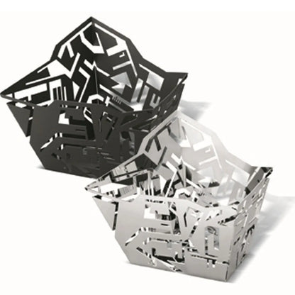 Alessi Porta Agrumi Hellraiser in acciaio inox argentato, design Karim Rashid