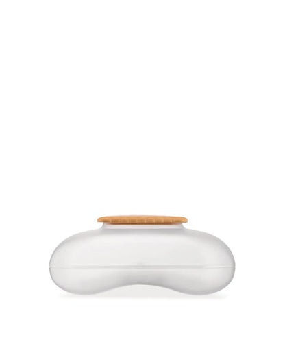 Alessi Mary Biscuit biscottiera in resina termoplastica azzurra con coperchio e maniglia a forma di biscotto
