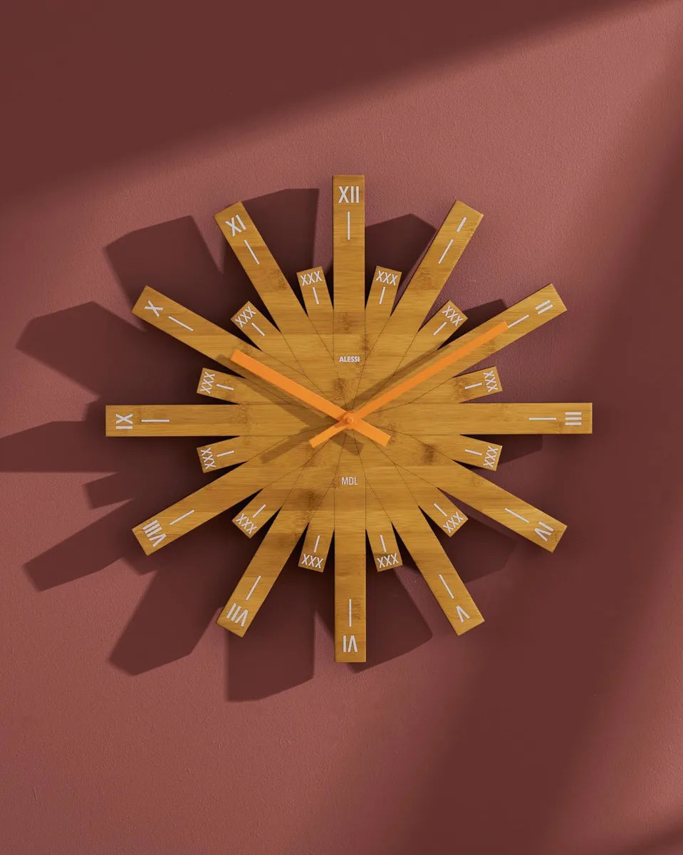 Alessi — Orologio da Parete | Accessorio Bambù