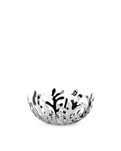 Alessi Fruttiera Mediterraneo in acciaio inox nero, design italiano, diametro 21 cm