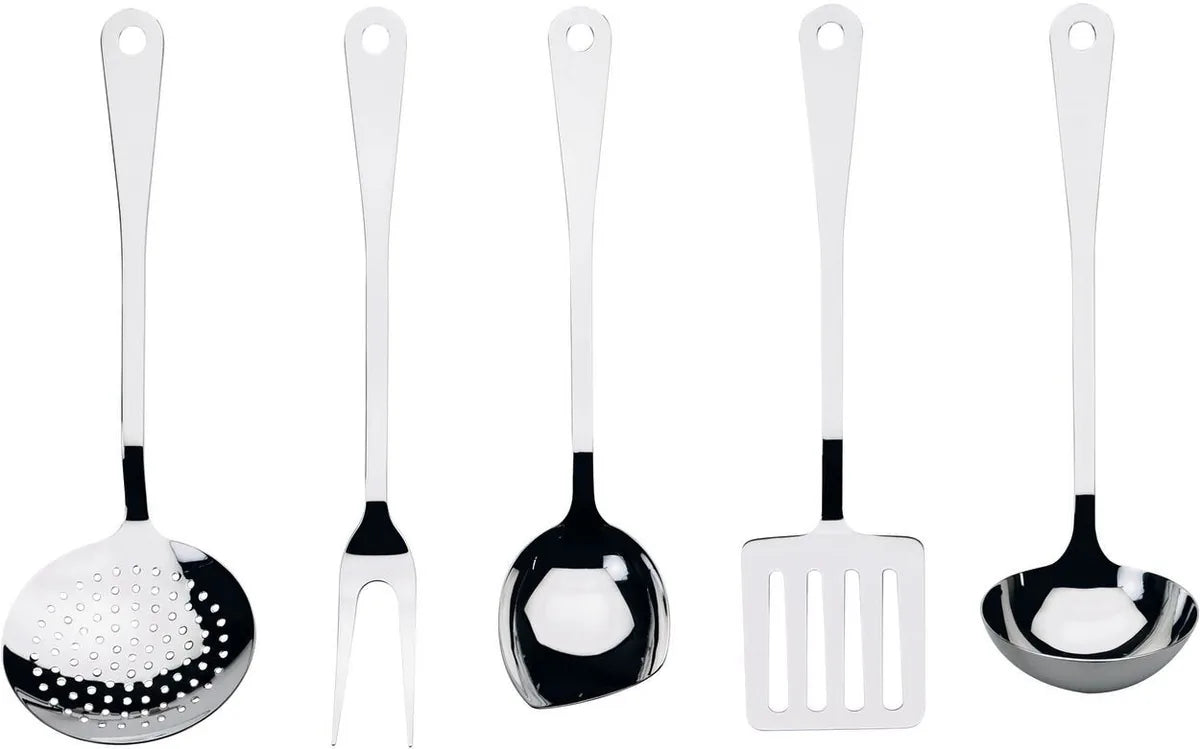 Alessi mestolo spaghetti acciaio satinato design Jasper Morrison JM19