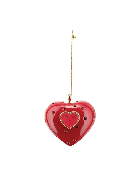 Alessi Decorazione Cuore e Cuora in porcellana multicolore dipinta a mano - Design Marcello Jori