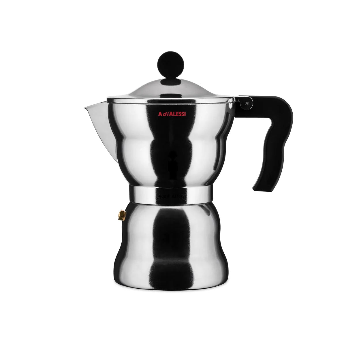 Alessi Moka Caffettiera Espresso fusione alluminio nero design Mendini