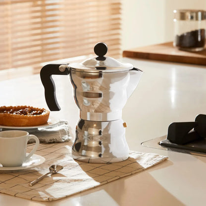 Alessi Moka Caffettiera Espresso fusione alluminio nero design Mendini