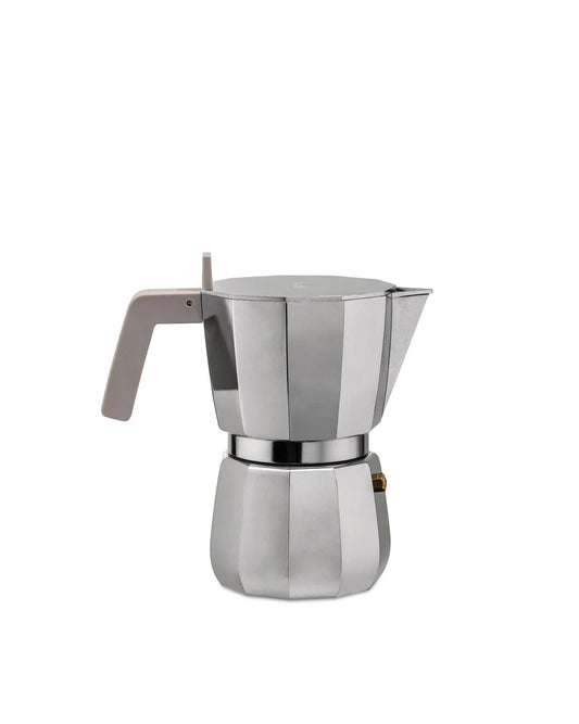 Alessi caffettiera espresso 6 tazze DC06/6 alluminio grigio design Chipperfield
