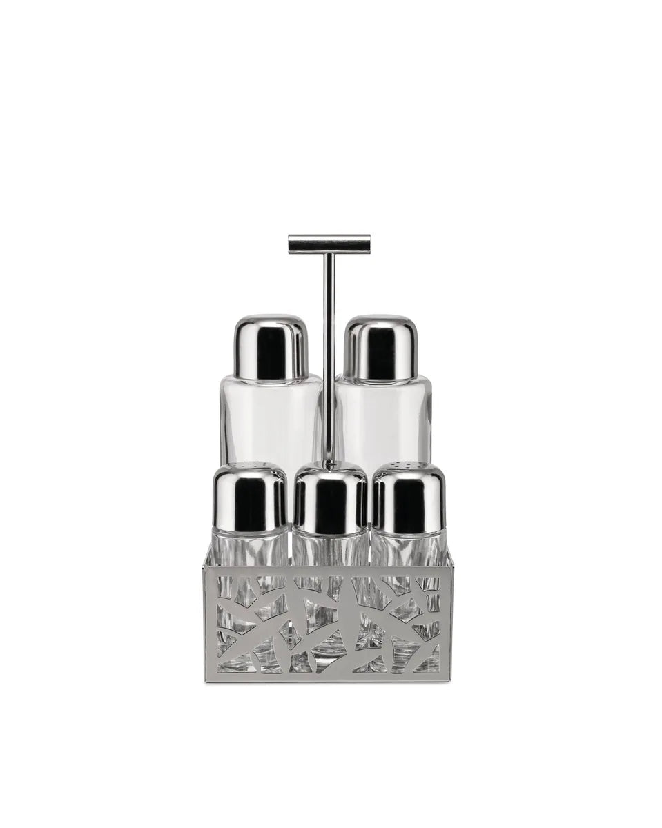 Alessi Menage Cactus in acciaio inox 18/10 lucido con decoro laser