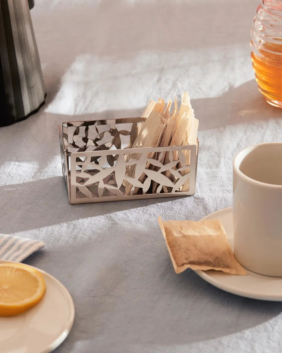 Alessi - Porte-sachets de thé en acier inoxydable « Cactus »