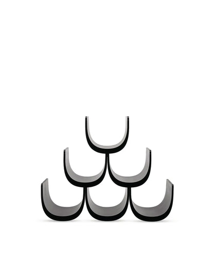 Alessi portabottiglie modulare resina termoplastica bianco nero 6 bottiglie design Giulio Iacchetti