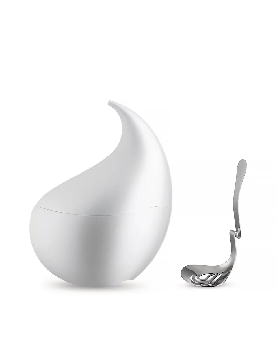 Alessi Nunziatella contenitore mestolo forato resina termoplastica bianco
