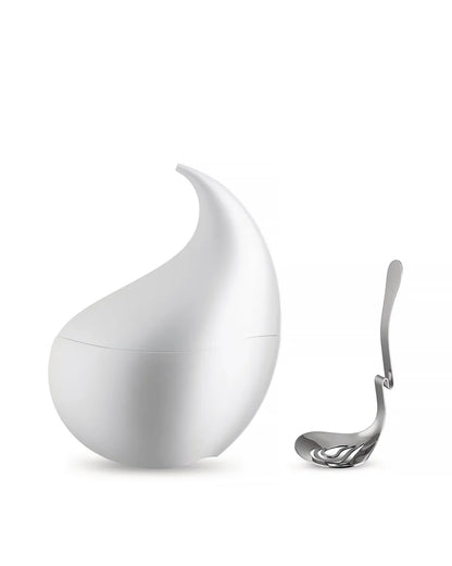 Alessi Nunziatella contenitore mestolo forato resina termoplastica bianco
