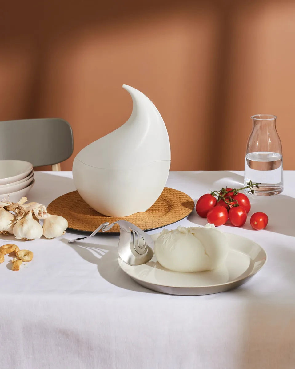 Alessi - Récipient et louche perforée « Nunziatella » Blanc