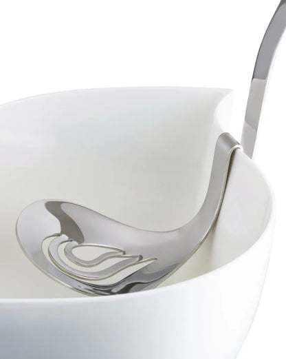 Alessi - Récipient et louche perforée « Nunziatella » Blanc