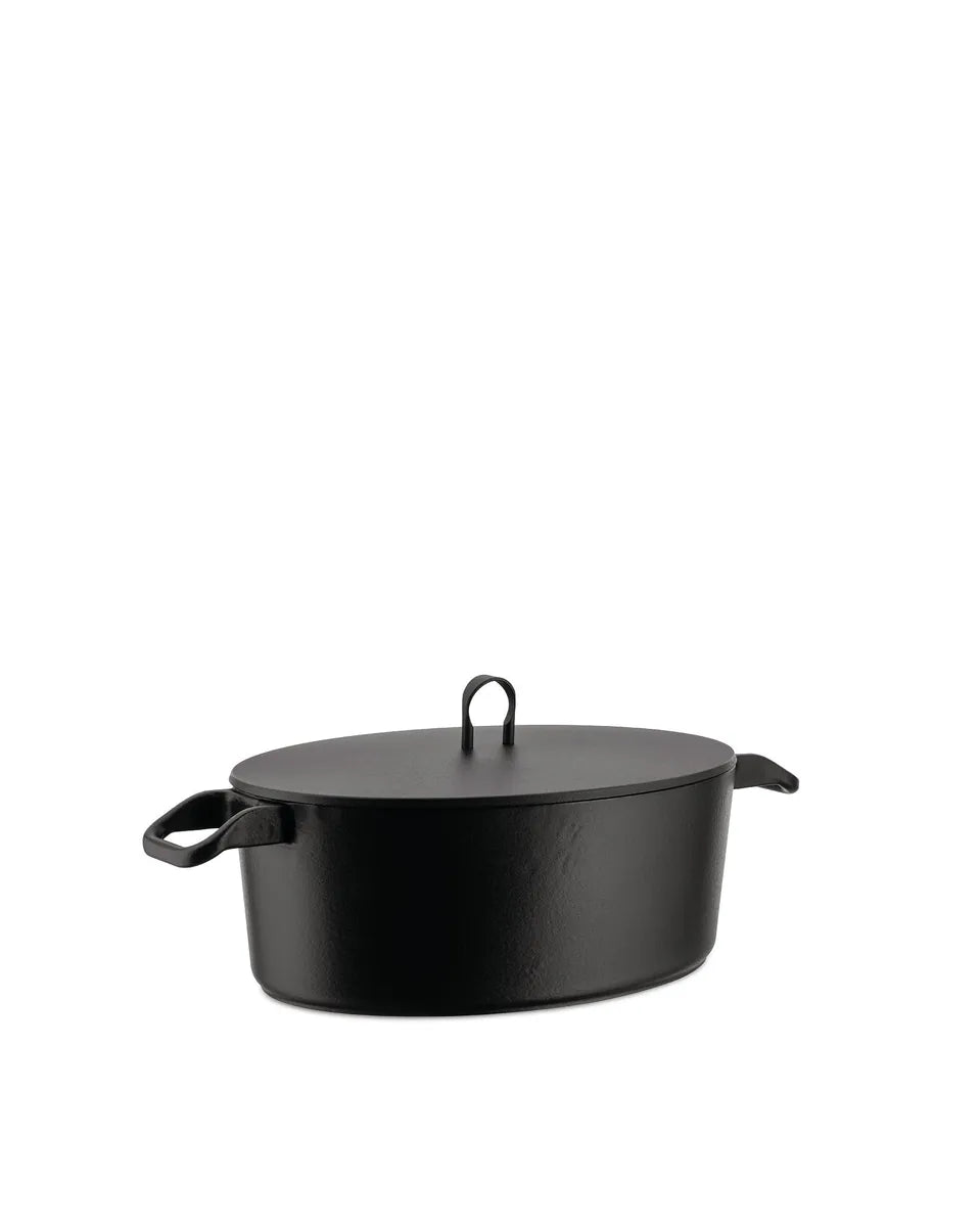 Alessi Cocotte Ovale La Cintura di Orione ghisa smaltata colore rame design italiano
