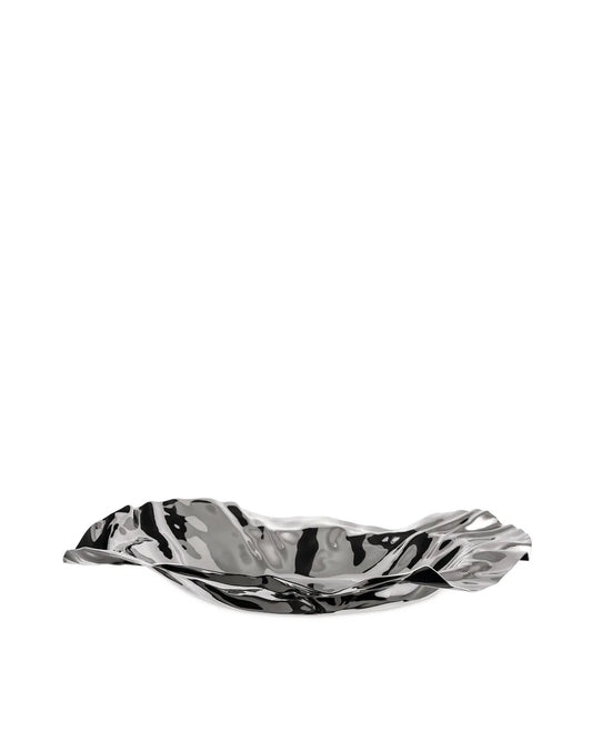 Alessi Cestino Port acciaio inox design Lluís Clotet con bordo increspato