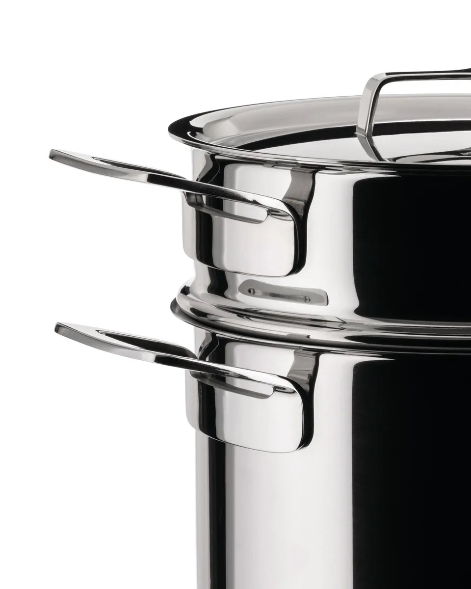 Alessi - Service à pâtes « Pots&amp;Pans » en acier inoxydable
