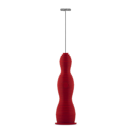 Alessi Frullino Montalatte Pulcina in resina termoplastica rosso - Design Michele De Lucchi