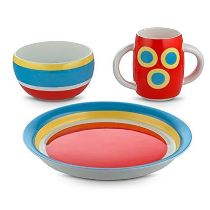 Alessi Set da Tavola Bambino fine bone china, collezione Alessini Proust di Alessandro Mendini