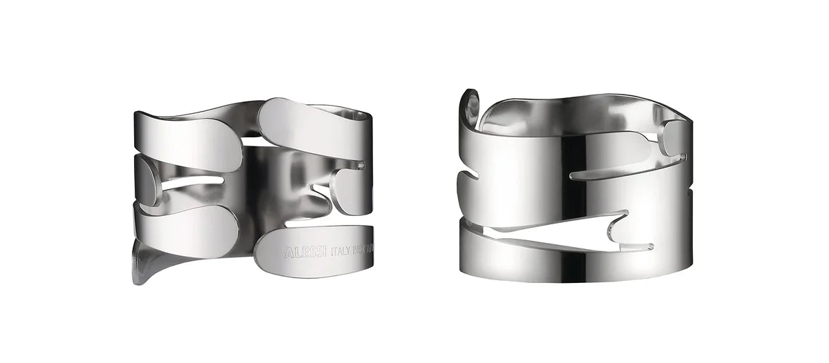 Alessi portatovaglioli acciaio inox Set 2 BM17S2 collezione Bark