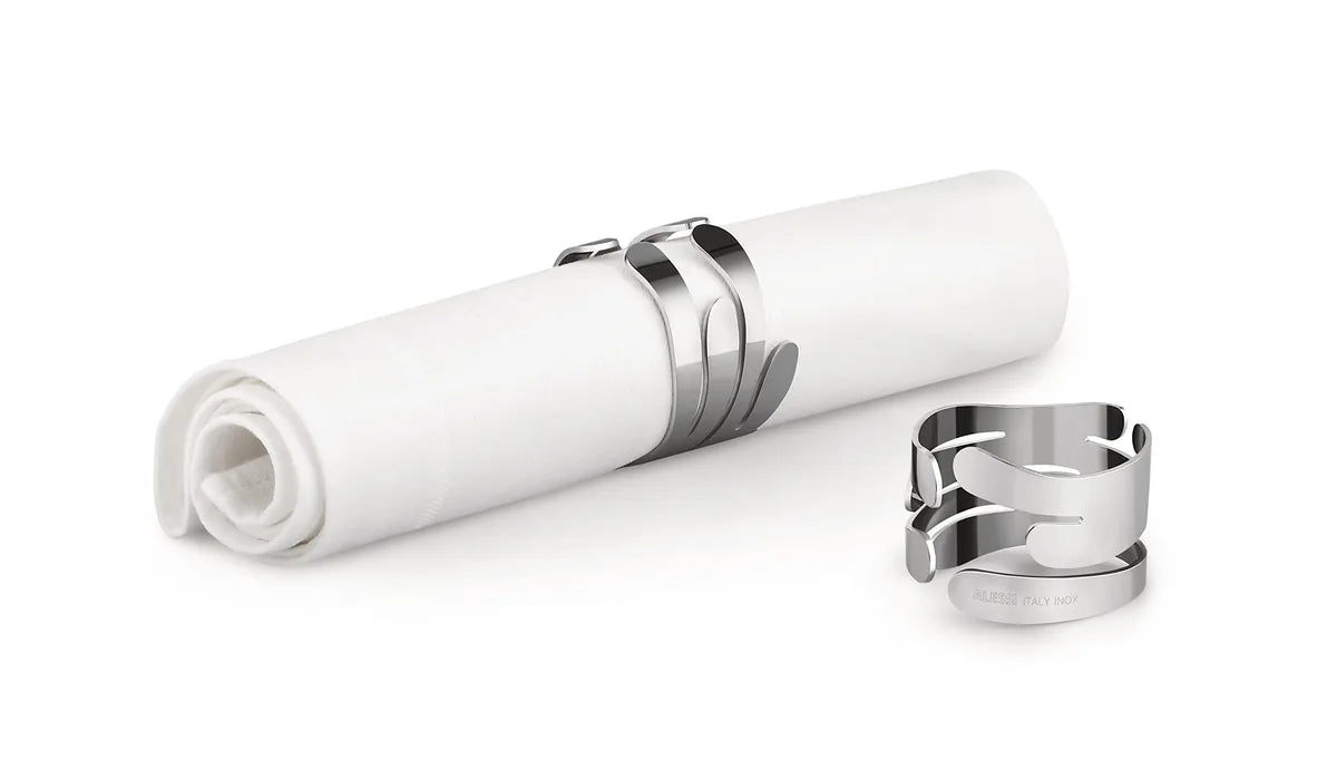 Alessi portatovaglioli acciaio inox Set 2 BM17S2 collezione Bark