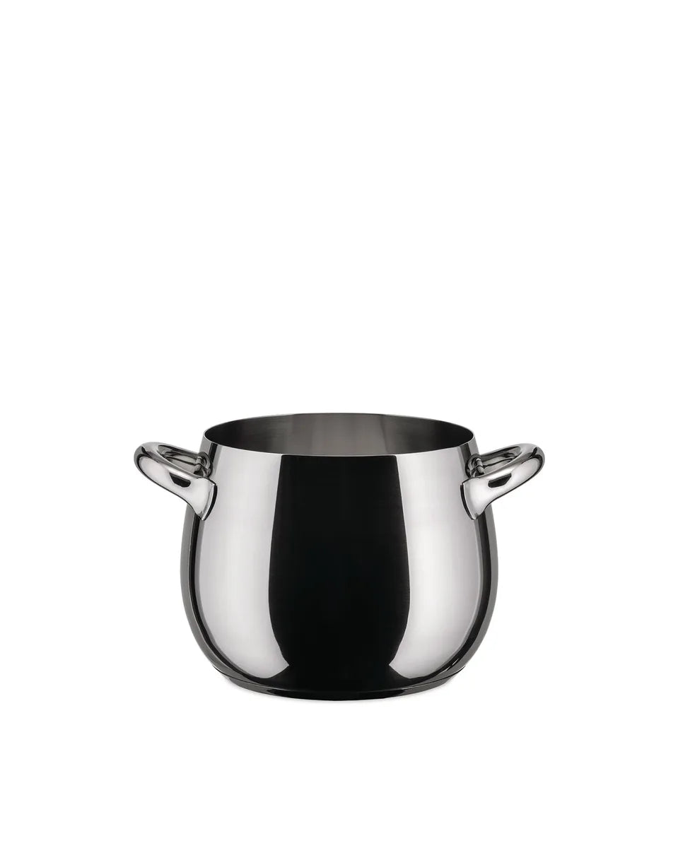 Alessi pentola con coperchio Mami 1.3L alluminio color argento design Giovannoni