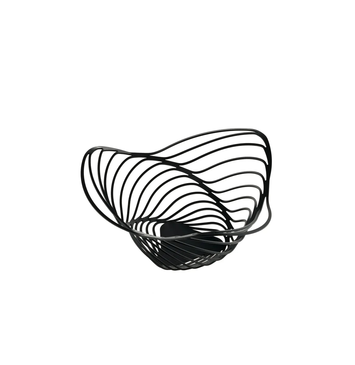 Alessi Trinity centrotavola in acciaio colorato nero, design geometrico - Stilmobili