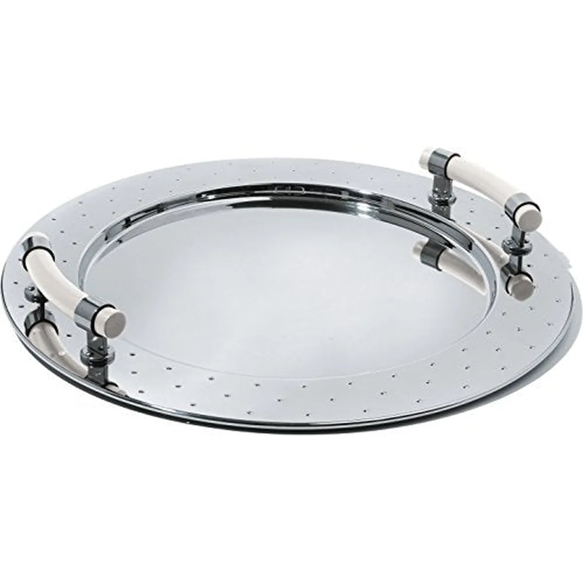 Alessi vassoio rotondo acciaio inox nero diametro 48 cm design italiano