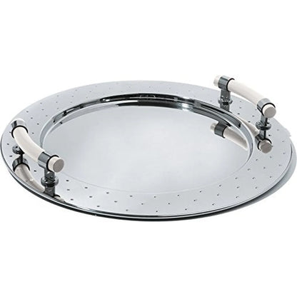 Alessi vassoio rotondo acciaio inox nero diametro 48 cm design italiano