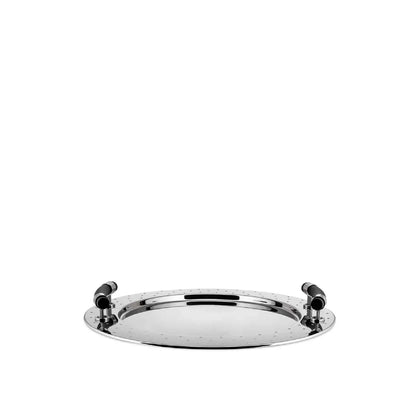 Alessi vassoio rotondo acciaio inox nero diametro 48 cm design italiano