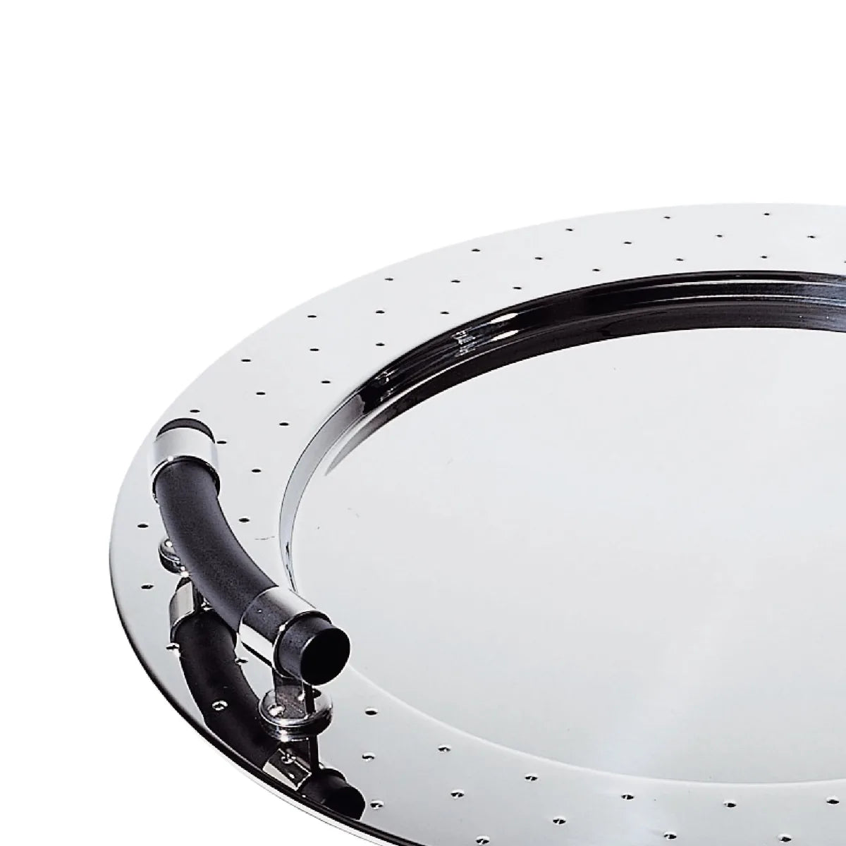Alessi vassoio rotondo acciaio inox nero diametro 48 cm design italiano