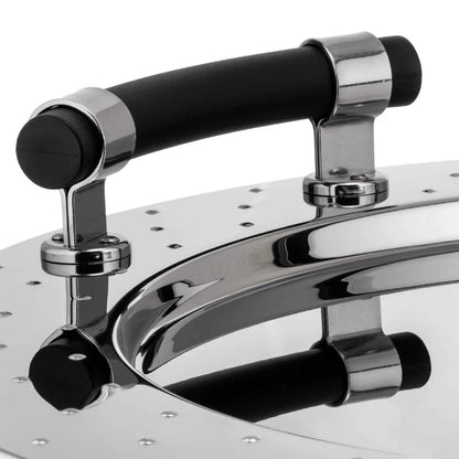Alessi vassoio rotondo acciaio inox nero diametro 48 cm design italiano