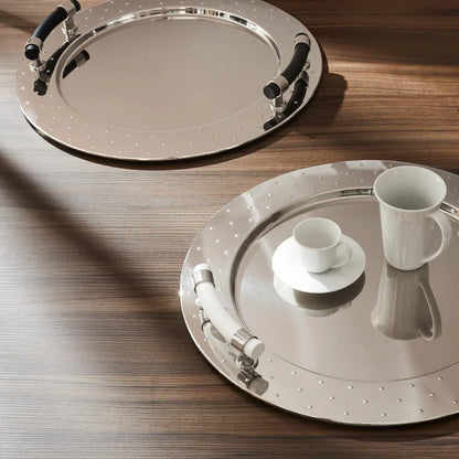 Alessi vassoio rotondo acciaio inox nero diametro 48 cm design italiano