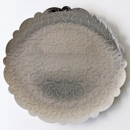 Alessi vassoio rotondo decorato acciaio inox 35 cm Marcel Wanders design
