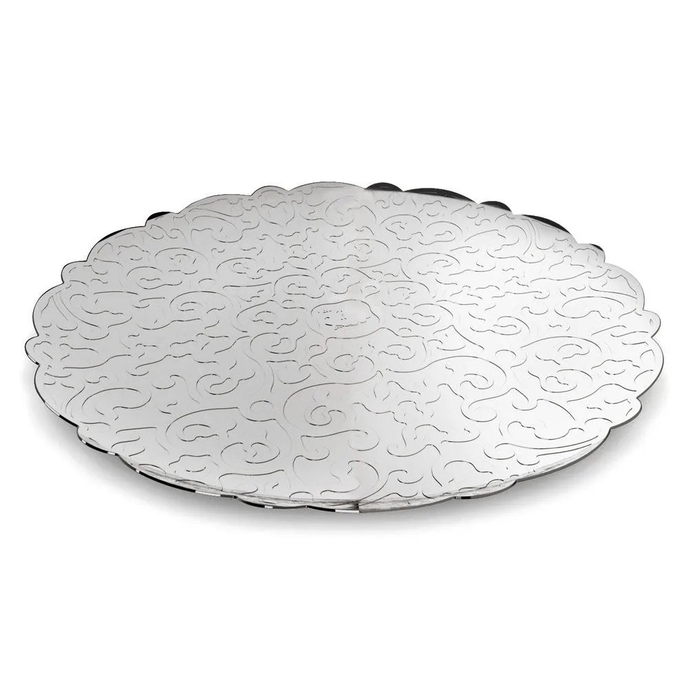 Alessi vassoio rotondo decorato acciaio inox 35 cm Marcel Wanders design