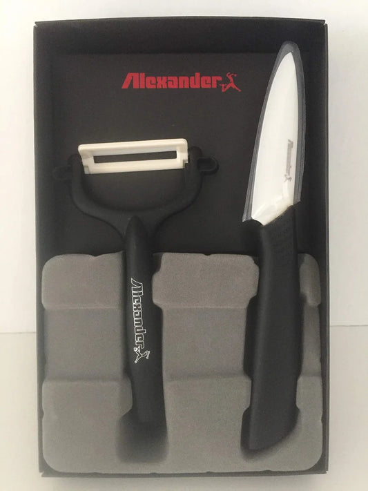 Alexander set spelucchino e pelaverdure in ceramica - utensili da cucina design
