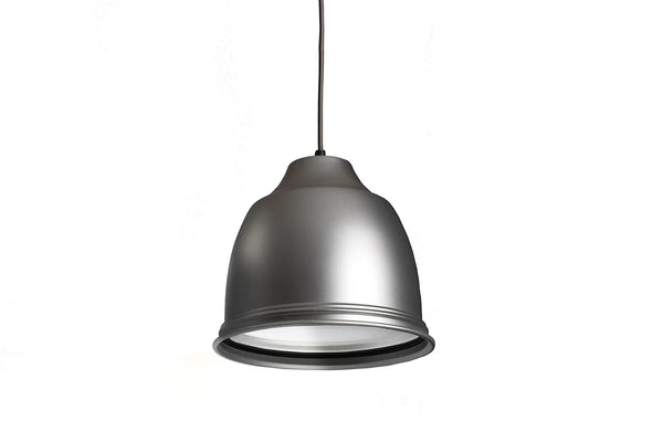 Alluminia - Suspension Lamp "Oceano Oltreluce" Satin Aluminum/Grey — Alluminia