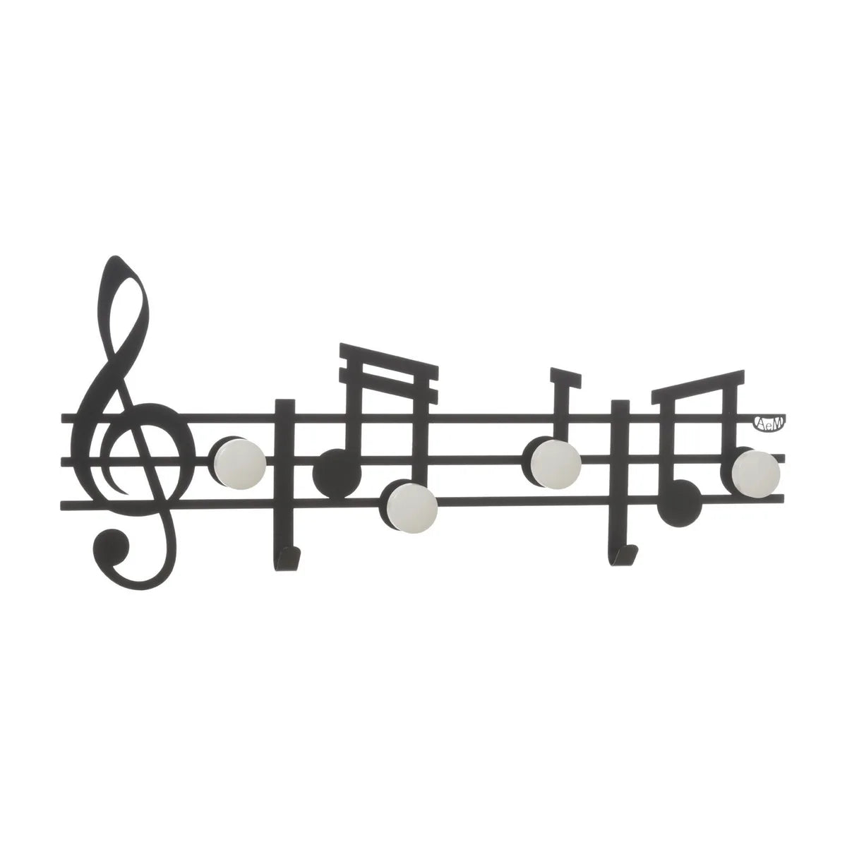 Arti & Mestieri appendiabiti in ferro con note musicali design musicale - Stilmobili