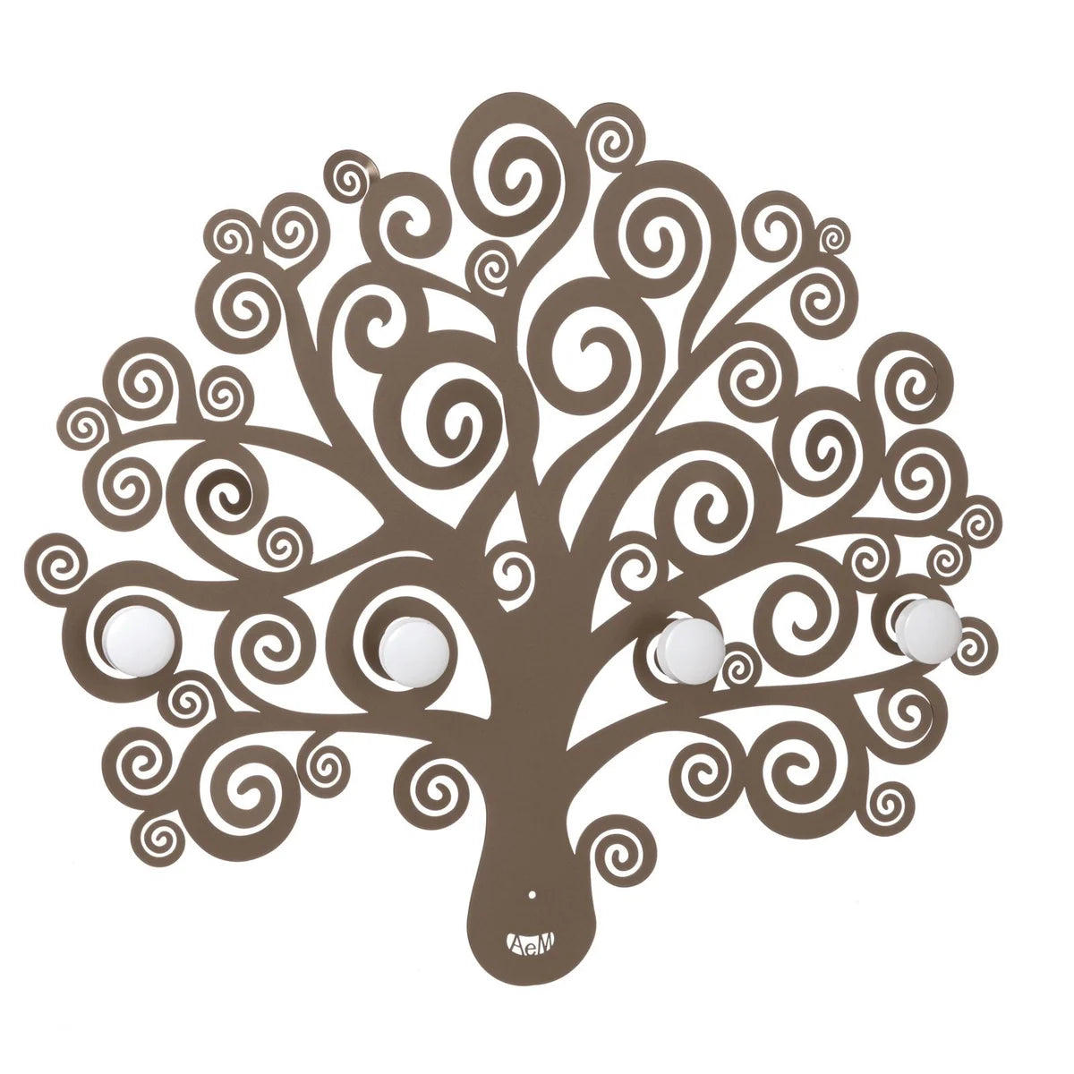 Arti & Mestieri appendiabiti a parete design Albero della Vita ferro nero