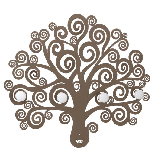Arti & Mestieri appendiabiti a parete design Albero della Vita ferro nero