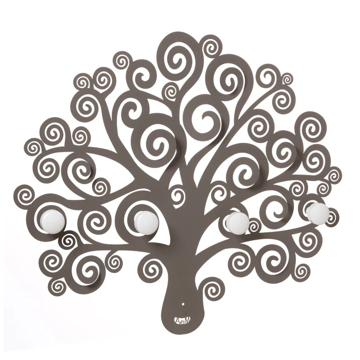 Arti & Mestieri appendiabiti a parete design Albero della Vita ferro nero
